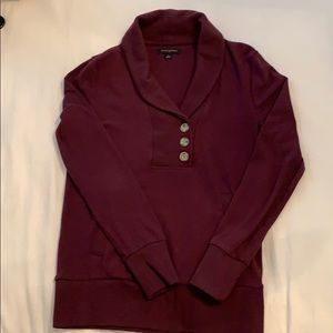 Banana Republic Burgundy Collard Pullover